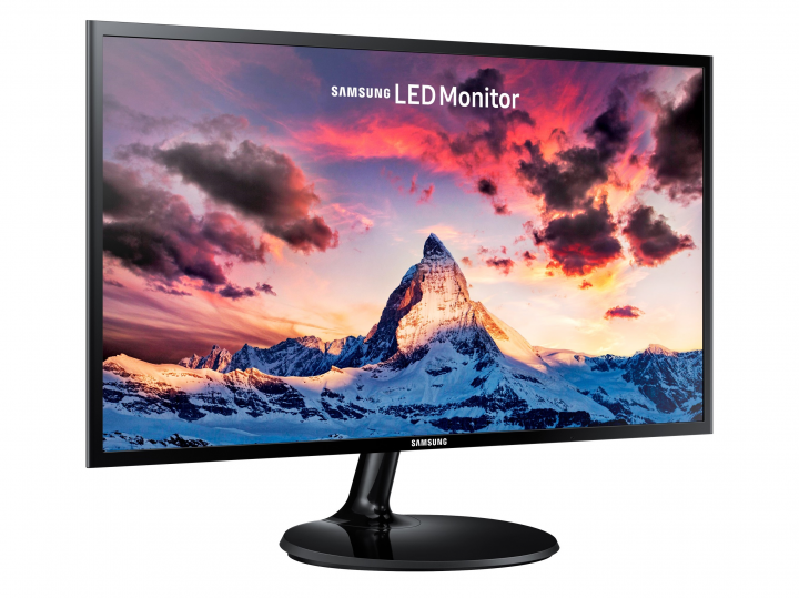 Monitor Samsung LS24F354FHRXEN - widok frontu lewej strony