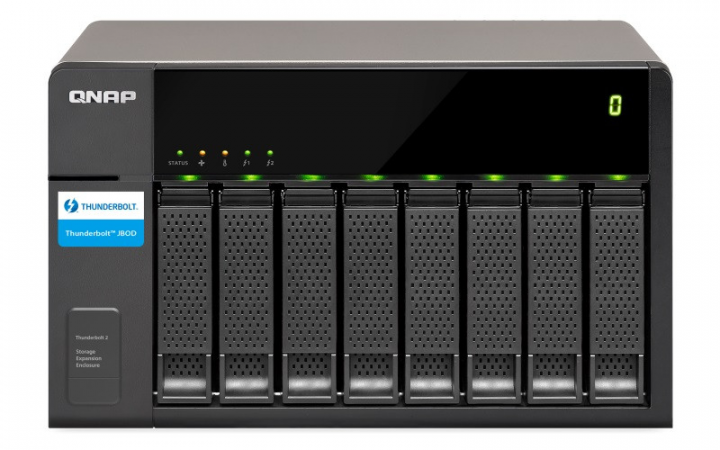 Moduł rozszerzający NAS QNAP TX-800P - widok frontu