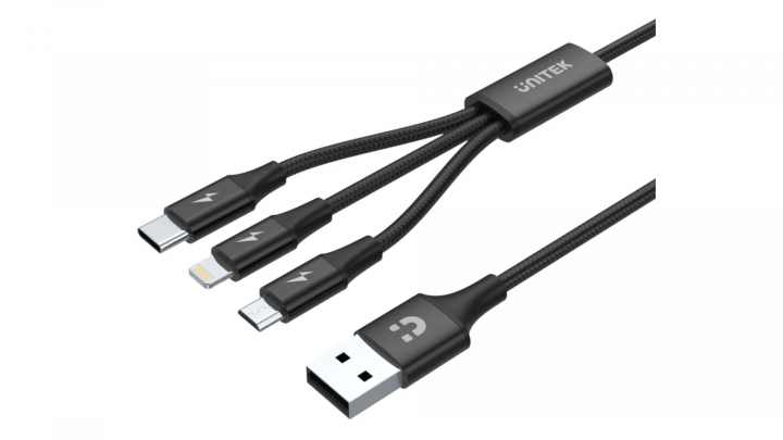 Kabel ładujący UNITEK USB czarny C14049BK