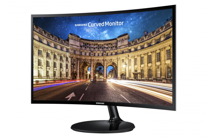 Monitor Samsung C27F390FHU LC27F390FHUXEN - widok frontu prawej strony