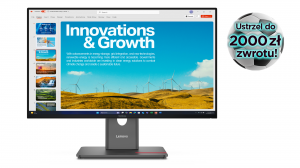 Monitor Lenovo ThinkVision P24QD-40 64B1GAT1EU 23,8" QHD IPS HDMI DP RJ45 USB-C Daisy Chain Kvm
