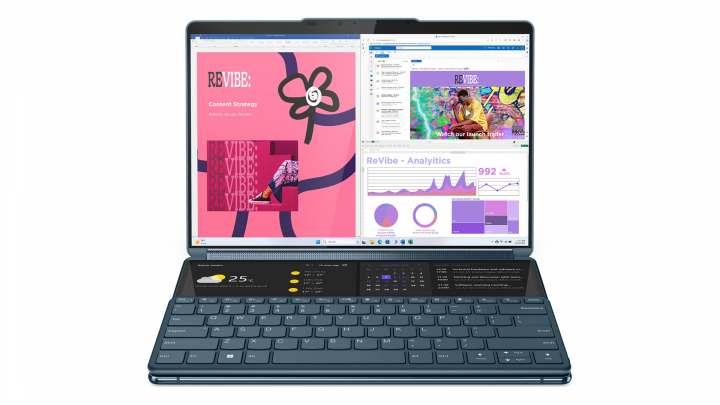Laptop 2w1 Lenovo Yoga Book 9 13IMU9 W11H Tidal Teal (Lenovo Digital Pen 3, Lenovo 600 Bluetooth Silent Mouse + Folio Stand) 11