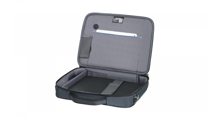 Torba do laptopa Samsonite Vectura Evo 156 CS3-01-003 niebieska - przód front lewy otwarta