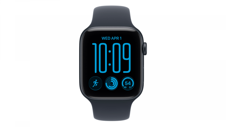 Apple Watch SE 3 GPS koperta 40 mm z aluminium w kolorze północy, pasek sportowy w kolorze niebieskim