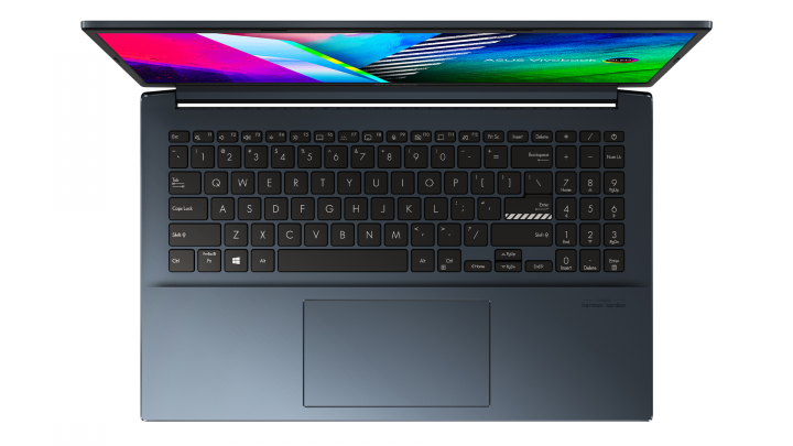 VivoBook Pro 15 OLED K3500PA Quiet Blue - widok klawiatury