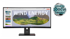 Monitor Lenovo ThinkVision T34WD-40 64AEGAT1EU 34" WQHD Hdmi, DP, Usb-C, RJ45, 120Hz