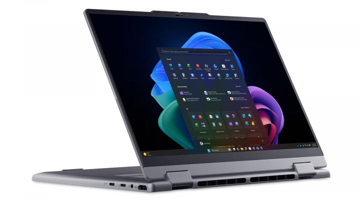 Laptop Lenovo ThinkBook 14 2-in-1 Gen 6 copilo+PC szary prawy odwrócony