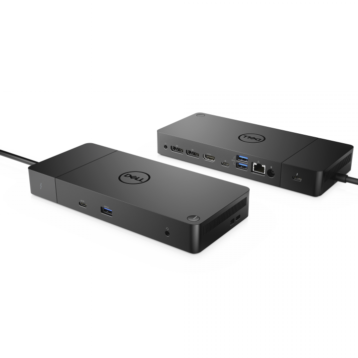 Replikator portów Dell Thunderbolt WD19TB - widok frontu i tyłu
