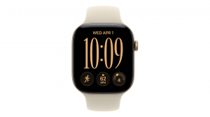 Smartwatch Apple Watch Series 12 GPS + Cellular koperta 42 mm z aluminium w kolorze jasnego złota, pasek sportowy w kolorze piaskowym - rozmiar M/L - MJG34MP/A