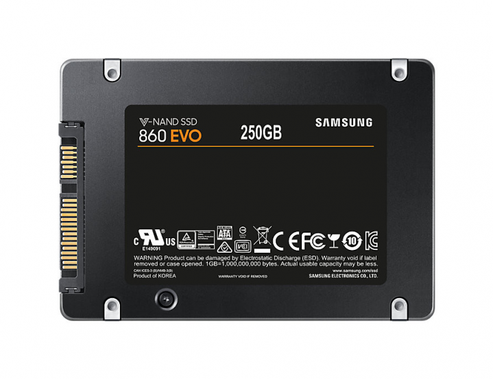 Dysk SSD Samsung 860 EVO 250GB - widok frontu v2