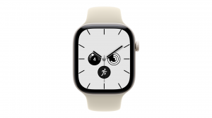 Smartwatch Apple Watch Series 12 GPS + Cellular koperta ceramiczna 46 mm w kolorze biała perła, pasek sportowy w kolorze piasek - rozmiar S/M - MJH14MP/A