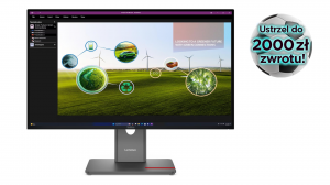 Monitor Lenovo ThinkVision P27Q-40 64A7GAT6EU 27" QHD IPS 120Hz HDMI DP USB RJ45 Daisy Chain