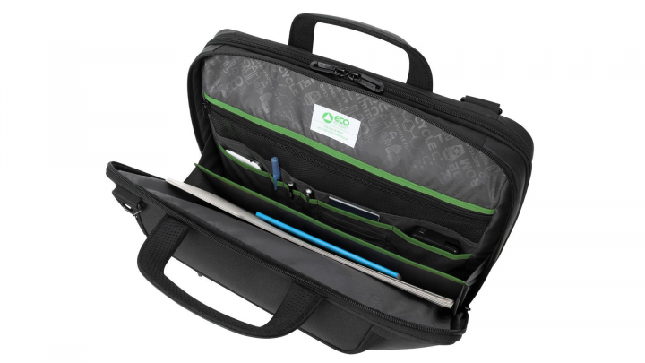 Torba do laptopa Targus EcoSmart 14 TBT925EU czarna - otwarta