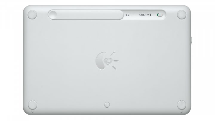 Klawiatura bezprzewodowa Logitech K480 biała 920-006367 - widok z tyłu
