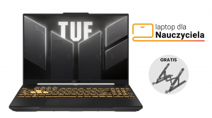Laptop dla Nauczyciela ASUS TUF Gaming F16 FX607VU-I5085W Core 5 210H 16" FHD+ 144Hz 16GB 512SSD RTX4050 DLSS 3 W11