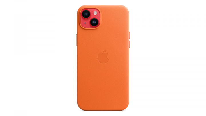 Etui Apple iPhone 14 Plus Leather Case z MagSafe Orange MPPF3ZM/A 3