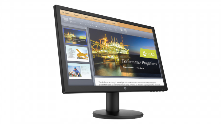 Monitor HP P21b - widok frontu lewej strony