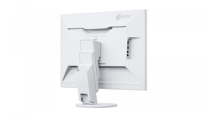 Monitor EIZO FlexScan EV2457 biały - widok z tyłu prawej strony