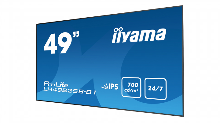 Monitor IIYAMA ProLite LH4982SB-B1 - widok frontu prawej strony