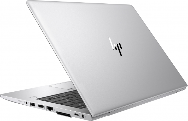Laptop HP EliteBook 735 G6 srebrny - widok tyłu prawej strony