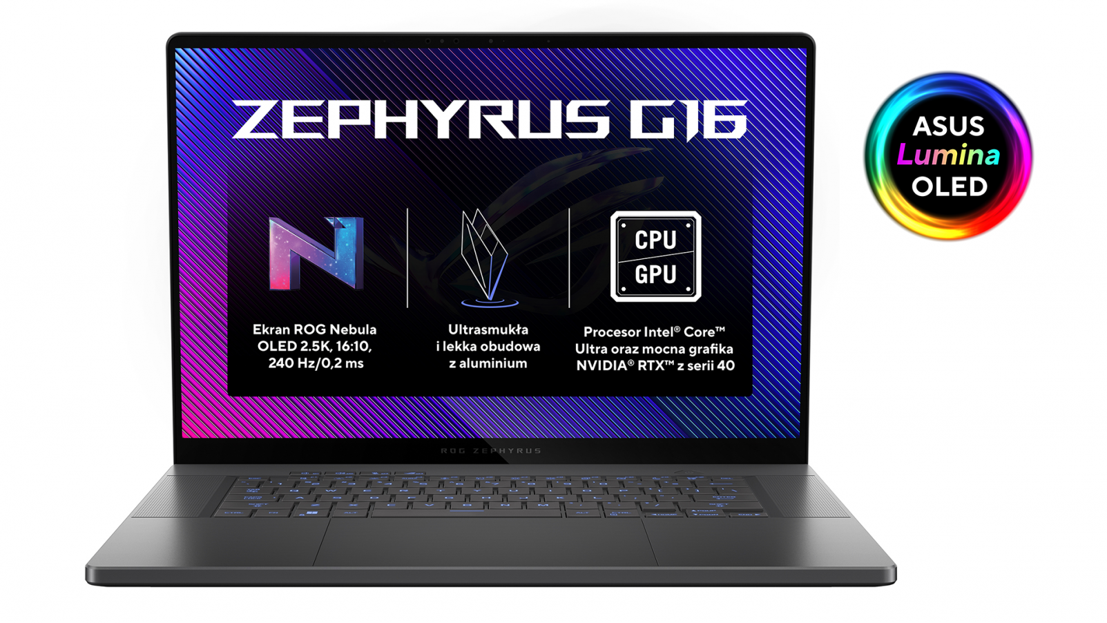 Laptop ASUS ROG Zephyrus G16 OLED GU605MY-QR058X Ultra 9 185H 16