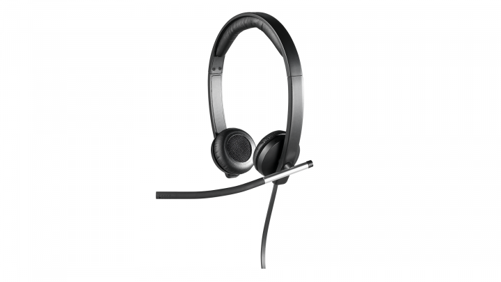 Słuchawki z mikrofonem Logitech USB Headset H650e Stereo - widok frontu prawej strony