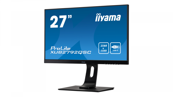 Monitor IIYAMA ProLite XUB2792QSC-B1 - widok frontu prawej strony