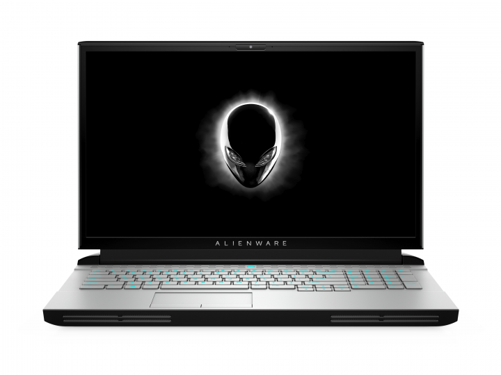 Laptop Dell Alienware Area-51m R2 srebrny - widok frontu