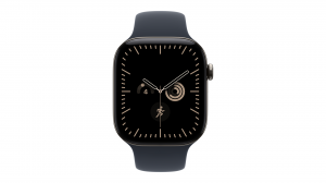 Smartwatch Apple Watch Series 12 GPS + Cellular, koperta 46 mm z tytanu w kolorze naturalnym, pasek sportowy w kolorze granatowym - rozmiar S/M - MJGM4MP/A