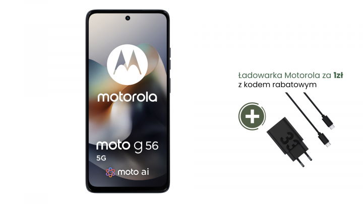 Smartfon Motorola moto g56 5G czarny 33W