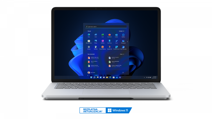 Surface Laptop Studio W11P platynowy - widok frontu