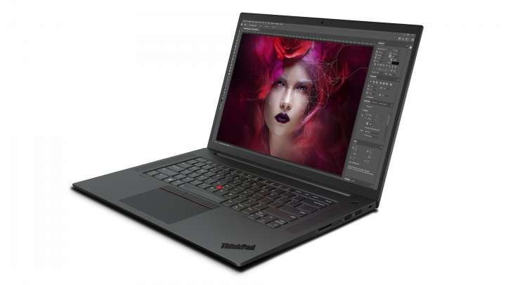 Mobilna stacja robocza Lenovo ThinkPad P1 G5 W11P czarny - widok frontu prawej strony