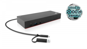 Stacja dokująca Lenovo ThinkPad USB-C with USB-A Dock Black 40AF0135EU