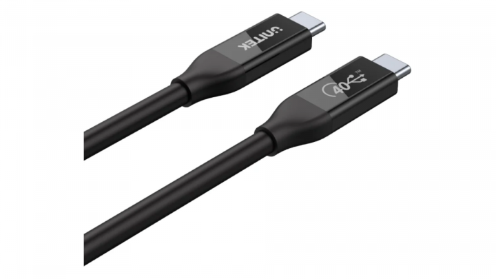Kabel UNITEK USB-C 4.0 PD 100W 8K 0,8m C14100BK-0.8M 3