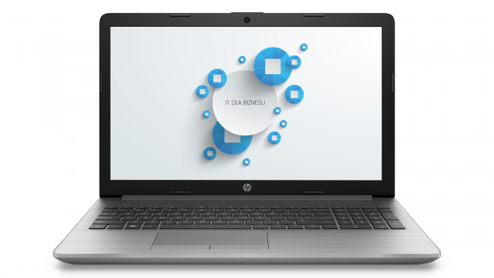 Laptop HP 250 G7 srebrny - widok frontu