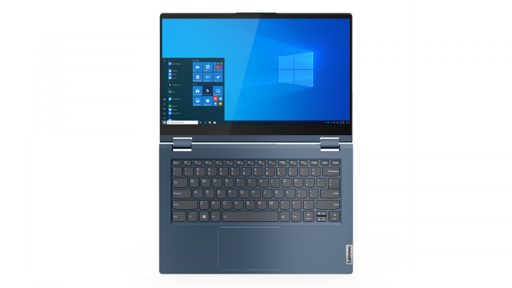 Laptop Lenovo ThinkBook 14s Yoga niebieski widok z góry