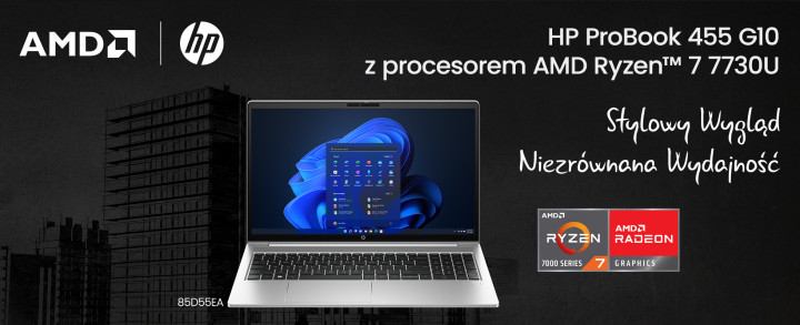 HP ProBook 455 G10 z procesorem AMD Ryzen 7 bloczek LP