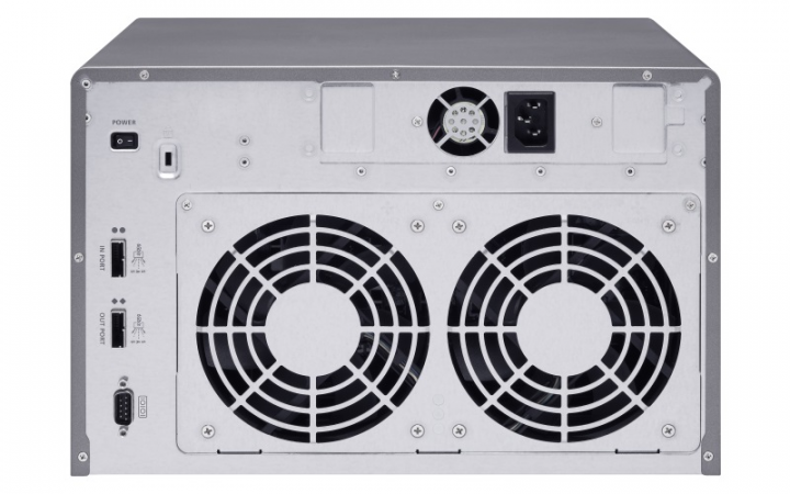 Moduł rozszerzający NAS QNAP REXP-1000 Pro - widok tyłu