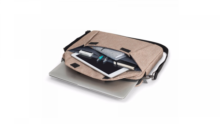 Torba do laptopa DICOTA Slim EDGE 156 D31387 beżowa - otwarta