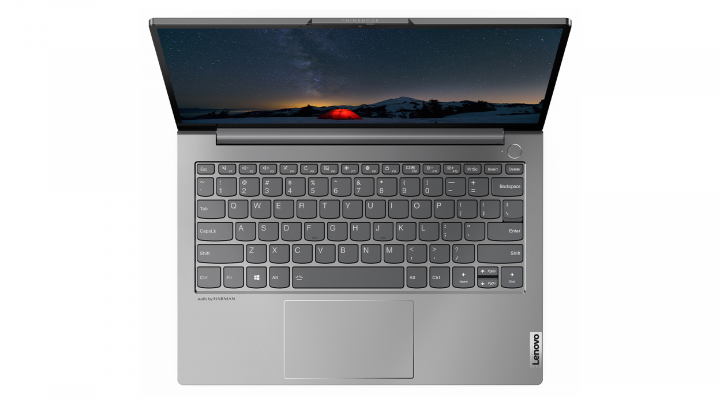 Laptop Lenovo ThinkBook 13s G2 szary - widok klawiatury