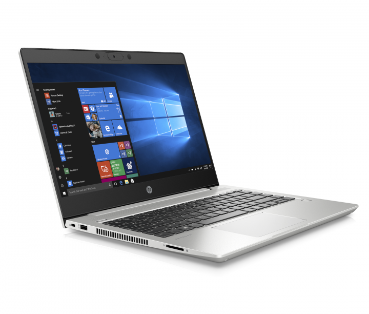 Laptop HP ProBook 440 G7 srebrny - widok frontu lewej strony