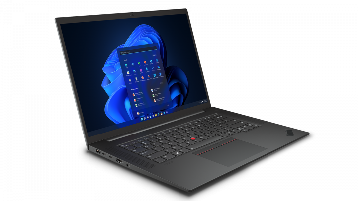 Mobilna stacja robocza Lenovo ThinkPad P1 G5 W11P czarny- widok frontu lewej strony