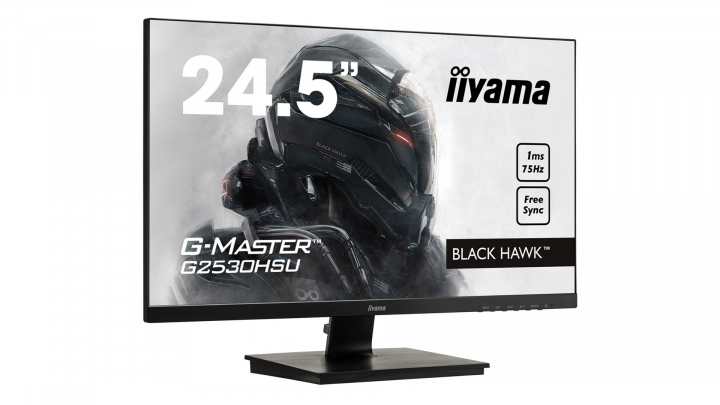 Monitor IIYAMA G-Master G2530HSU-B1 - widok frontu lewej strony