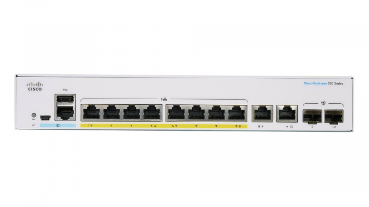 Switch Cisco CBS350-8FP-2G-EU