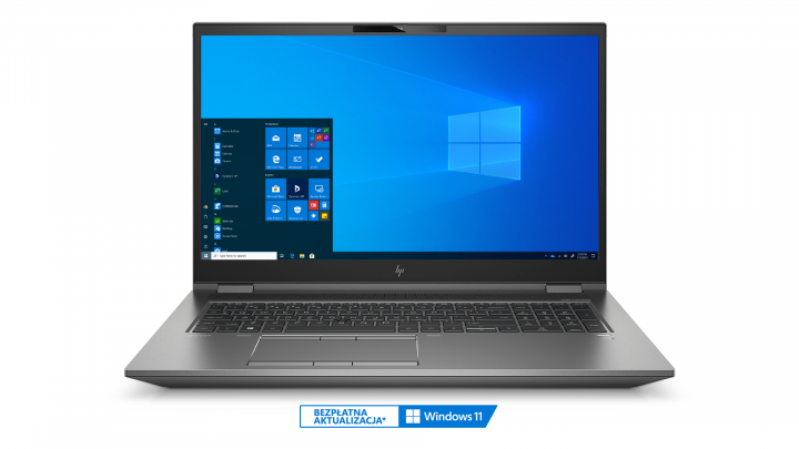 Mobilna stacja robocza HP ZBook Fury 17 G7 widok frontu
