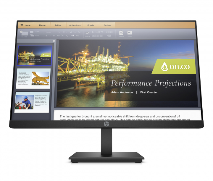 Monitor HP P224 czarny - widok frontu