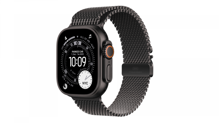 Smartwatch Apple Watch Ultra 3 GPS + Cellular, koperta 49 mm z tytanu w kolorze czarnym, bransoleta mediolańska z tytanu w kolor 2