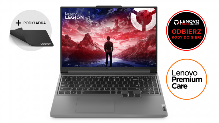 Laptop Lenovo Legion Slim 5 16ARP9 (premium care) White Backlit + podkładka