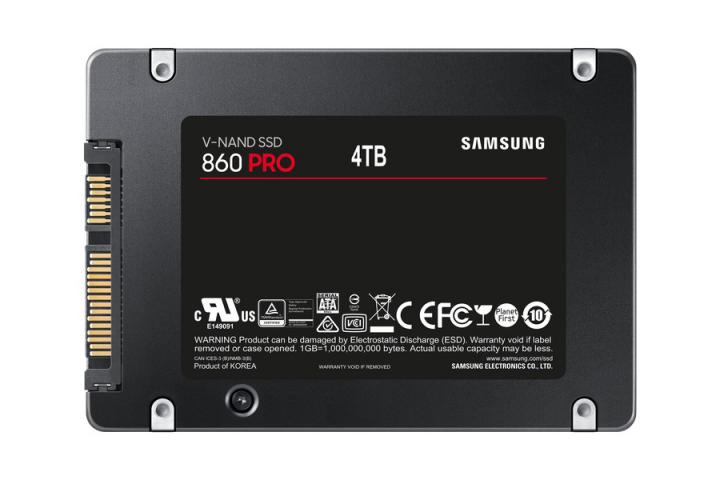 Dysk SSD Samsung 860 PRO 4000GB MZ-76P4T0BEU 2,5 - widok frontu v2