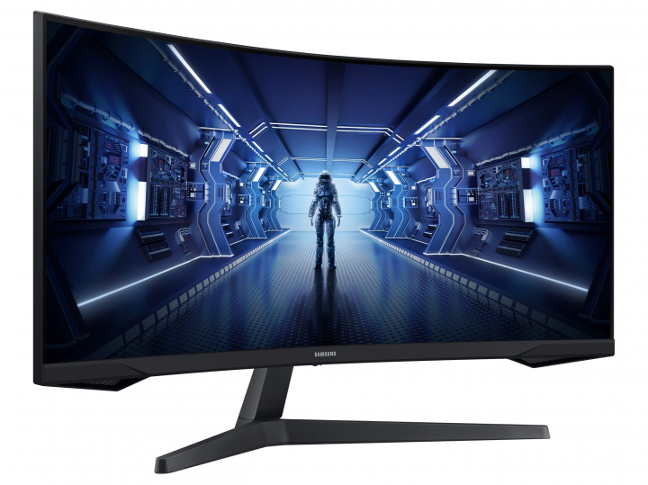 Monitor Samsung Odyssey G5 LC34G55TWWUXEN - widok frontu lewa strona